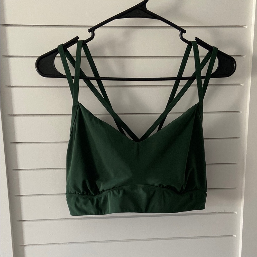All in Motion Dark Green Strappy Sports Bra Size XL